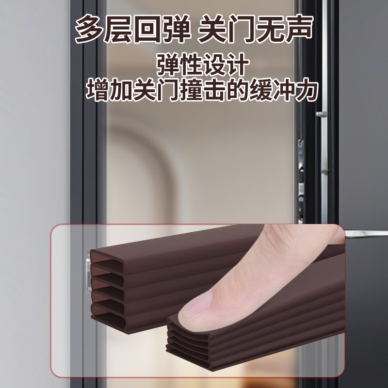 防盗门密封条入户门门缝加厚防虫缓冲条门框卡条缝隙防撞隔音胶条图片