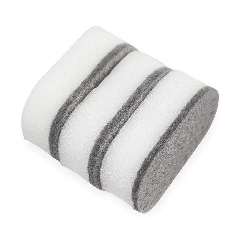 欧开厨房清洁用品双面海绵擦刷锅洗碗擦双层复合海绵百洁布抹布