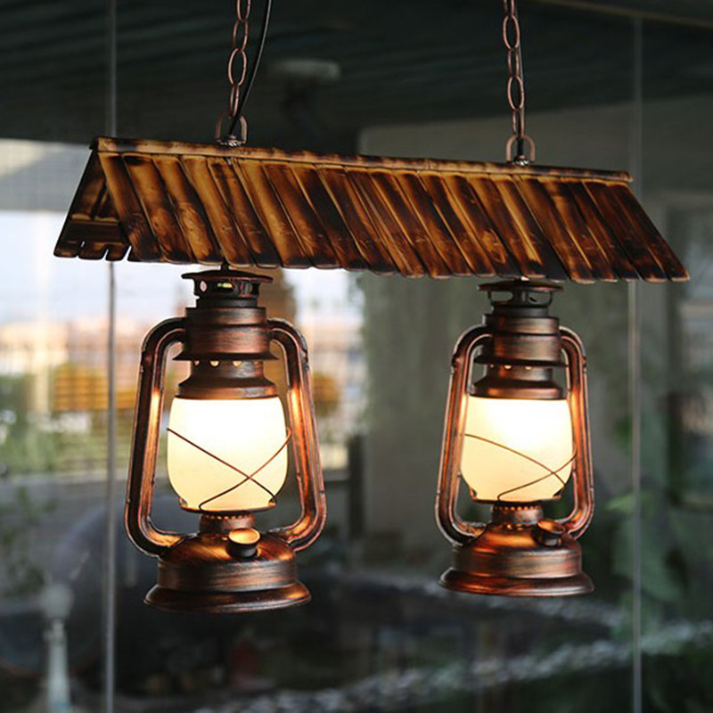 中式复古怀旧个性创意竹艺马灯民宿酒吧漫咖啡厅服装店仿古吊灯