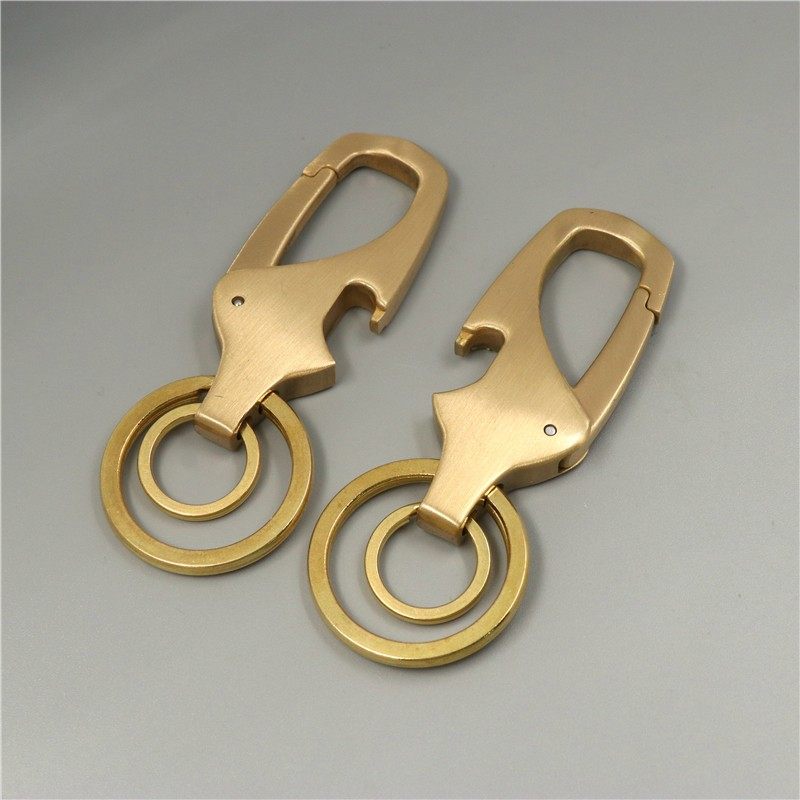 黄铜钥匙扣便携开瓶器钥匙圈挂件个性腰挂钥匙收纳家用配件小礼品