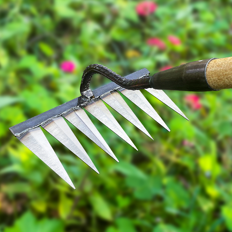 多功能除草翻地松土铁耙子农具钉耙扒搂草锄地锄头园艺农用工具