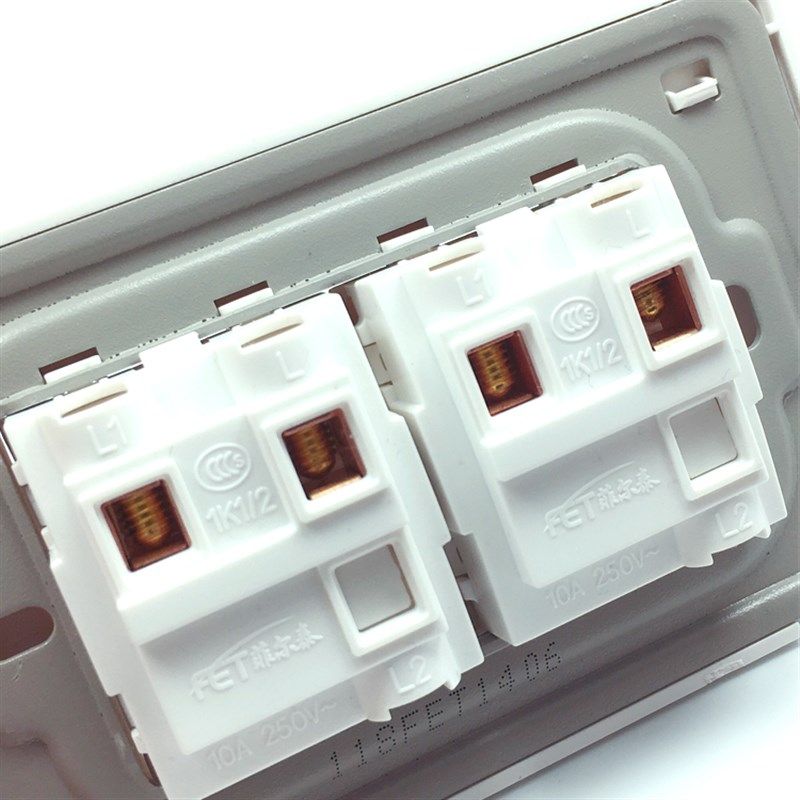 老式家用118型两位单控开关120型墙壁暗装双控启动按钮双联钢架白,电子/电工,开关插座套装,淘宝优惠券,粉丝福利购,淘宝优惠卷