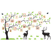 亚克力立体客厅相片墙贴照片墙装 照片墙树 饰挂墙相框组合创意个性