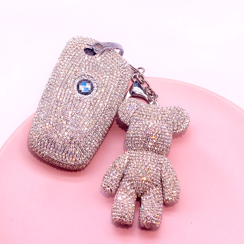 专用宝马钥匙包新3系5系GT7系X3X4镶钻车用钥匙套壳525li女320li