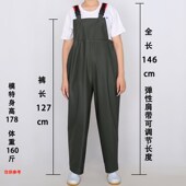 防水耐磨加厚柔软耐脏免洗连体雨裤 坑道裤 无水靴背带下水裤 养殖裤