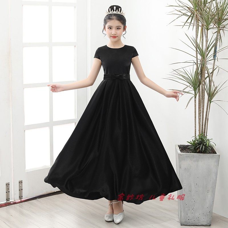 女童高端晚礼服儿童黑色长款大提琴钢琴演奏公主裙学生毕业演出服,童装/婴儿装/亲子装,儿童礼服,淘宝优惠券,粉丝福利购,淘宝优惠卷