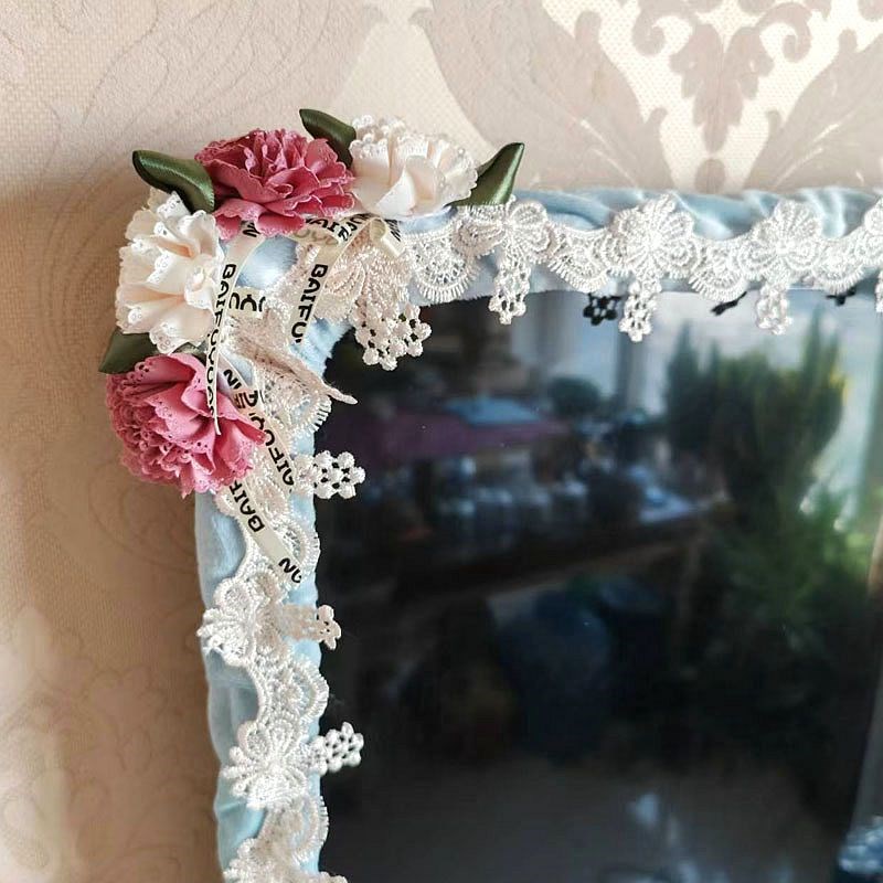 博文布艺蕾丝松紧带花朵布艺电视围边液晶电视机罩边框套26-75寸