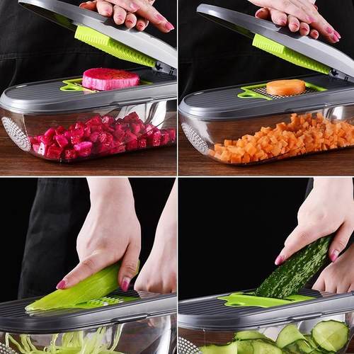 功能家菜器8款刀片厨XG-qcj-1多房切菜用器切丝切片切丁切器