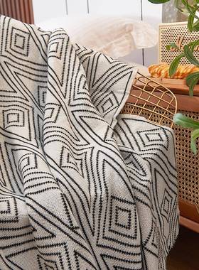 北欧ins风灰色针FS756262织休闲小毯单子被子毛夏J季薄款午睡沙发