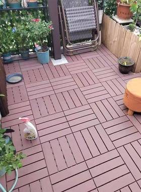 塑木地板户外阳台露室庭院别墅外防水防霉厚地YWN面装台饰方块加