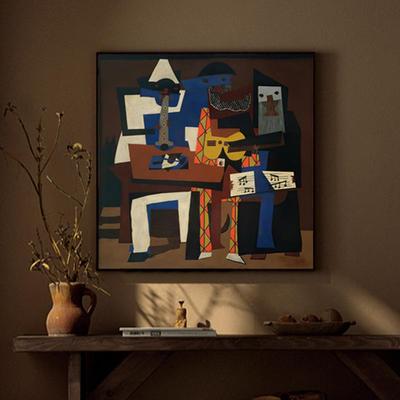 毕加索抽象人物装饰画酒吧餐书众厅客厅三个音乐墙壁画玄挂关房画