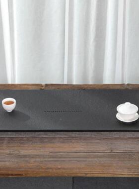 茶盘乌茶金石doY+E0vo泡头石天然托石材家用干泡台盘黑金石火烧石