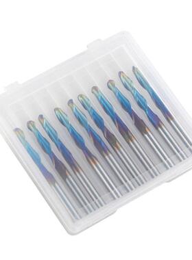 10只球头有边铣刀3装.1蓝75x17钨JND钢镀铣刀亚克力无毛刺雕刻机