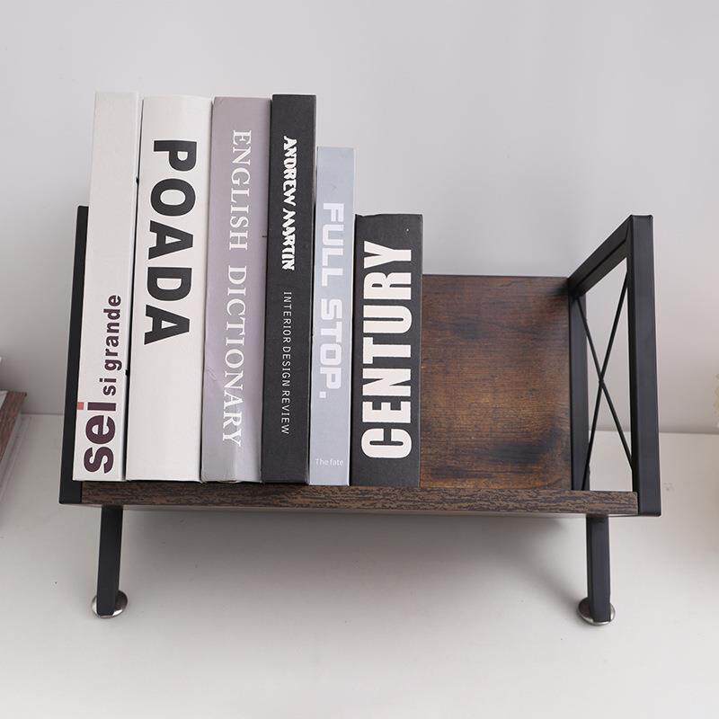 实木CY-88745家黑胶唱片架铁片木结合CD光盘收纳架用木制大容艺量