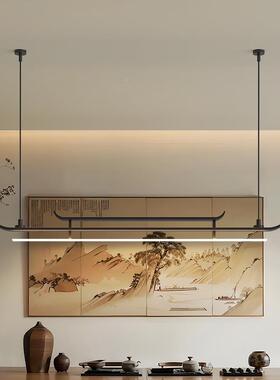 台简约现代新吊中31608式长条餐厅灯室卡座吧台收茶银会客室书房