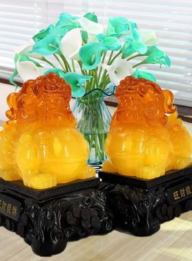 居貔貅摆件一对礼5010中式皮丘家客厅电视柜装饰品铺开店业搬家乔