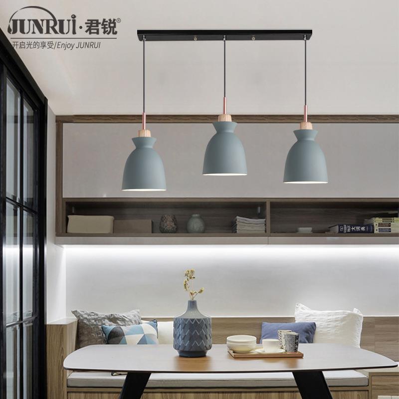 欧简约创5463意吊灯个咖啡厅酒桌台实木性卧室床头餐吧厅书房小北