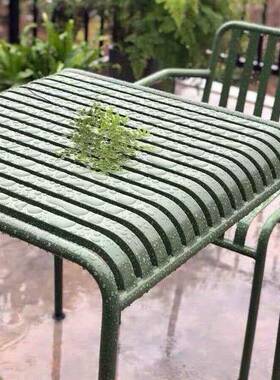 现代奶简约组铁VJB艺绿色洽谈桌套装合阳台茶户外庭院店休闲露天