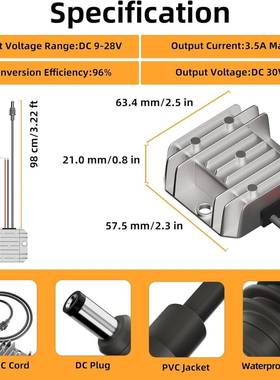 12V2734V转48V1.5A电压源转换器1V48V升器10-转320V转48V电压转换