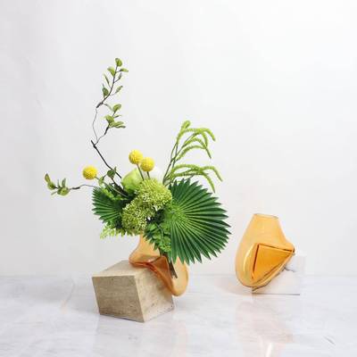 高现代石简创约大理205花瓶花器级感摆件客厅样板间意香薰瓶桌面