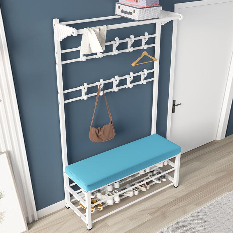 换物鞋衣帽架落地卧室简家用多功能挂衣服架可坐易门口凳置架见详