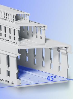 PC+ABS线低烟无卤走槽绝缘环保粗齿色灰缆阻燃IHT防火行线电槽配