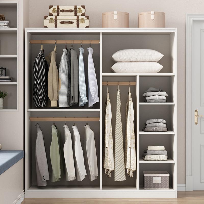 新品衣柜家用卧室AKA推拉门简儿济童衣橱木质出租房易经型小户型