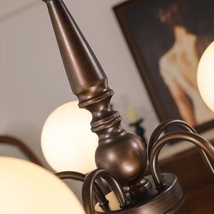 法式 中古风客厅室吊灯复古43586包豪大斯厅主灯魔豆级感高主卧餐