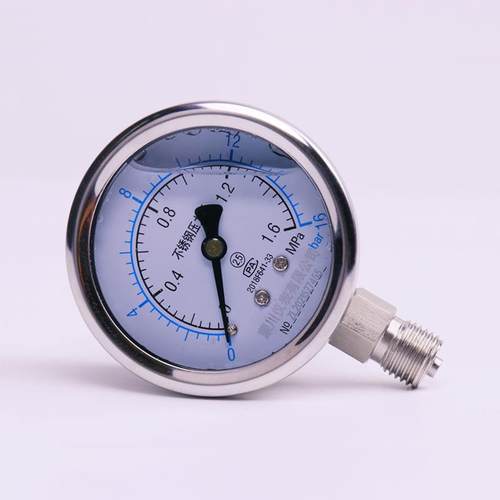 Y0BFN不锈钢耐6震压力表60mpa油压空压机防震高UMS压表耐高温蒸汽
