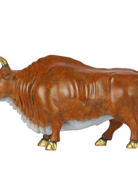纯黄铜五牛图工艺品铜牛家居客厅铜摆件办公室装饰品金牛财牛礼品