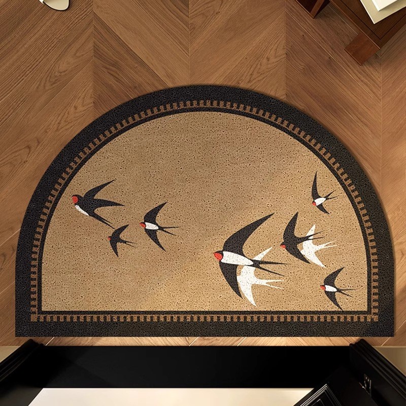 入户门地垫中古风进门门垫家用丝圈法式复古高级感耐脏防滑脚垫子