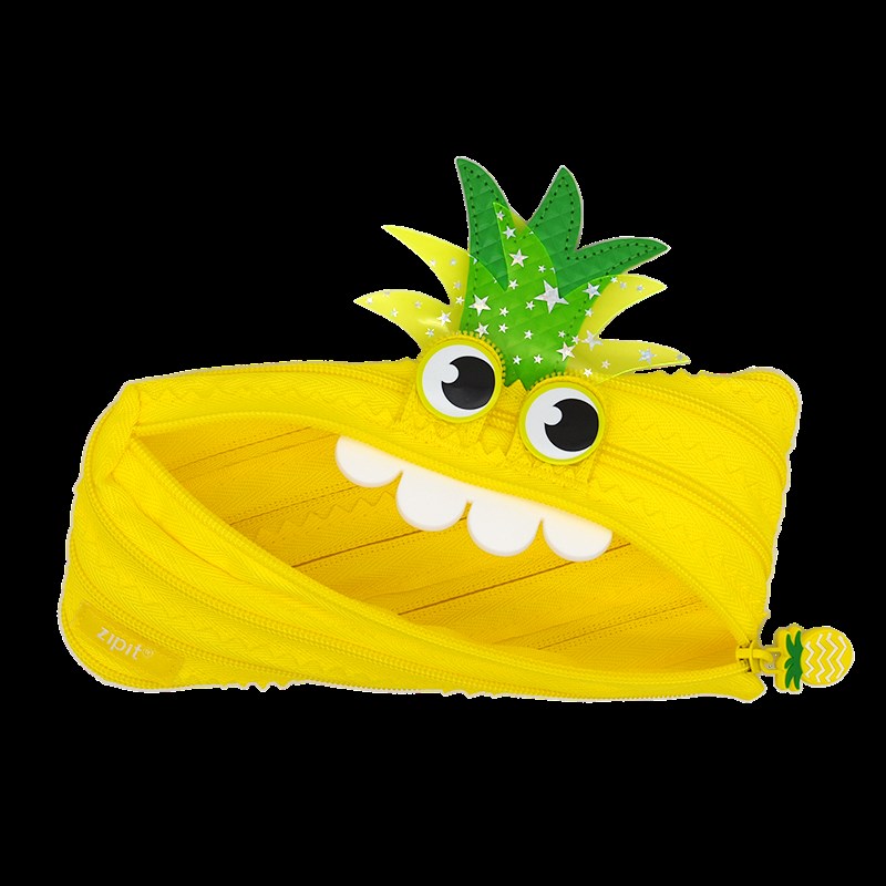 ZIPIT菠萝笔袋怪兽拉链男女个性可爱简约儿童初中生小学生文具袋M