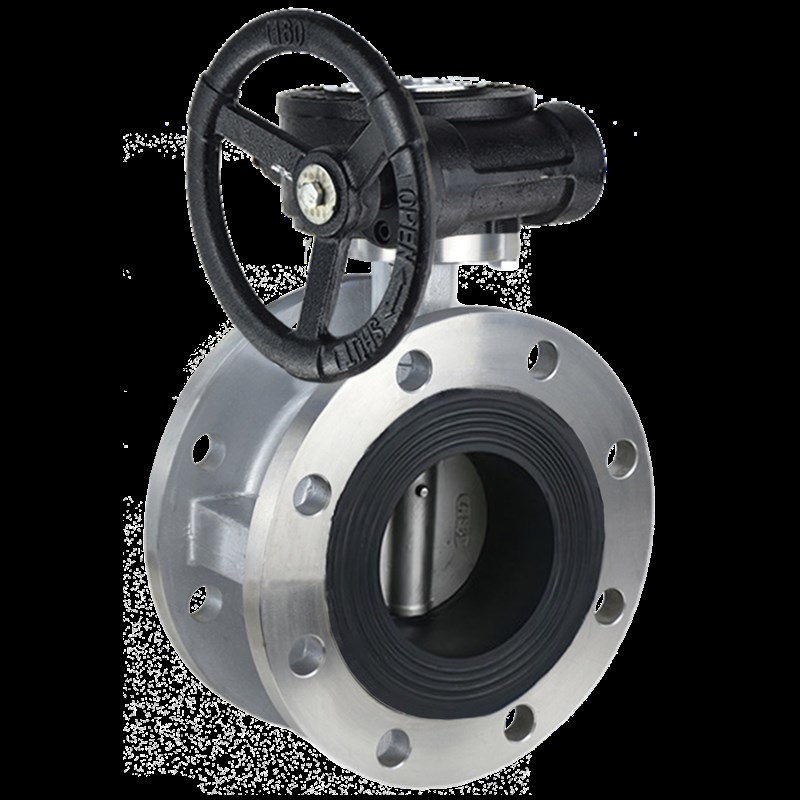 304不锈钢法兰蝶阀 D341X 中线软密封涡轮防腐蚀衬胶手动开关碟阀