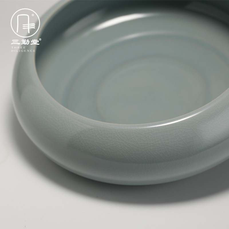 三勤堂汝窑茶海 开片可养景德镇功夫茶具茶道配件水洗杯洗S71022