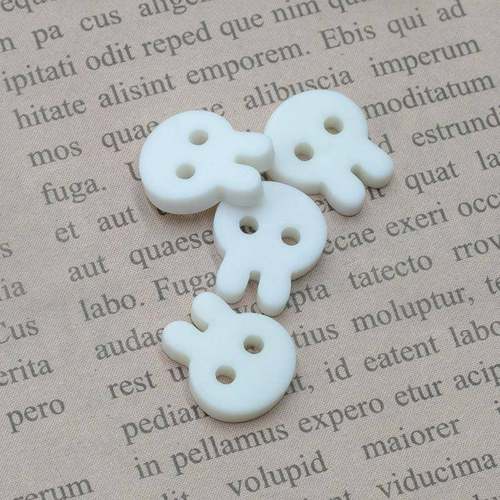 珠感光白色KTV兔珍头子纽扣