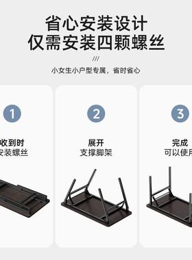折叠桌子长方形家电脑小IQD户型便携舍餐桌桌学生宿办公桌用桌椅