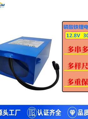12高V308锂电池组12.V磷酸铁锂电8h池组30A容量高循环寿命锂电池