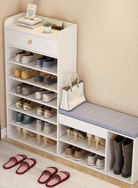 北欧鞋架简易多用层家口带换鞋简约现代收纳鞋柜大凳容门量WBA鞋