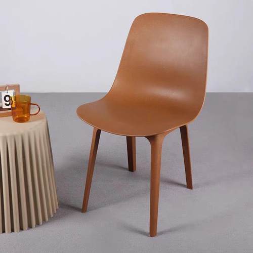 北欧龙简约塑家料EZL椅子用书桌椅网红马卡靠餐椅现代背ins创意凳