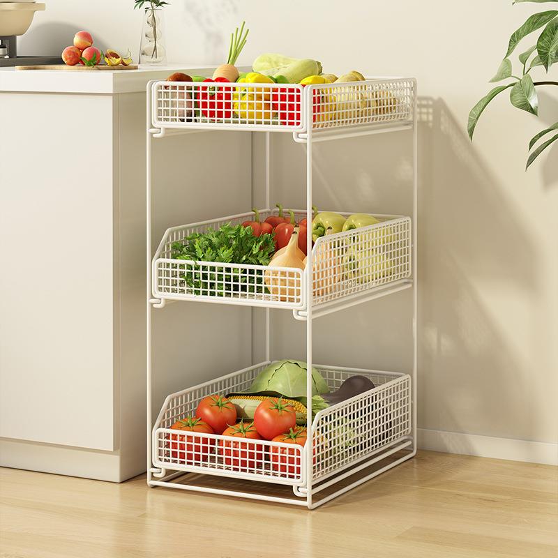 888抽多功能拉储菜架厨房菜篮纳子置物架放菜多层落地台面蔬菜收