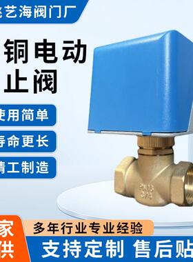黄铜电动截止阀三风线一控盘二三通阀电磁温控阀IIF家水用自阀动