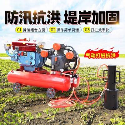 手持式防汛打机堤坝加固小型压携桩机二程便214式植桩机生产桩厂