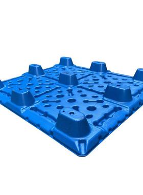 联垫生吹塑托盘九脚IQW叉车物托塑胶卡板仓盘库防流潮板塑料托盘