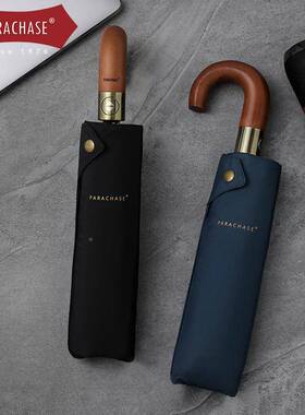 PAAC记HASE木弯柄全自动伞十骨300T忆收布双R92768人雨伞自开抗风