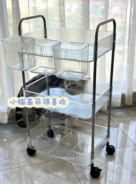 小推车置物架落床地厨房浴室动HGQ零食卫间卧室多层头移收生纳储