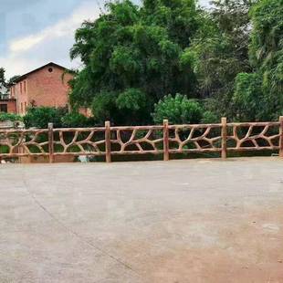 仿木水道泥栏树藤农混凝护土景观河堤坝围栏桥梁新村建设ky 护栏