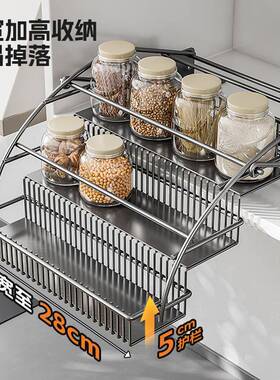 吊柜升降拉厨房篮柜下拉式收调橱味拉篮顶柜上下多层伸缩纳置YVA