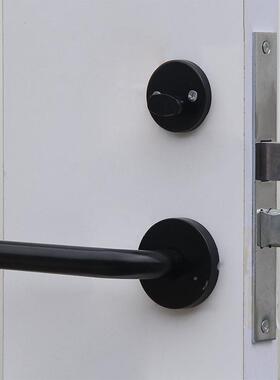 黑色防火门锁通A02不锈锁钢YVW全套用型铜芯通道锁消锁防门锁整套