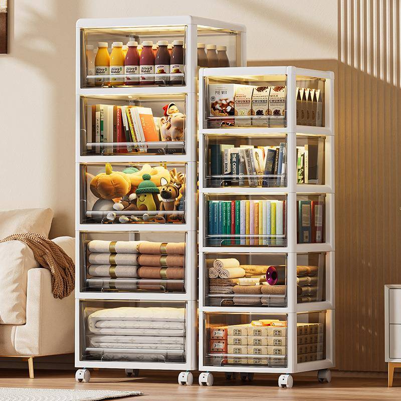 抽屉式收纳柜箱零食厅客多JH7042层塑物缝料盒夹储柜子透明置物架