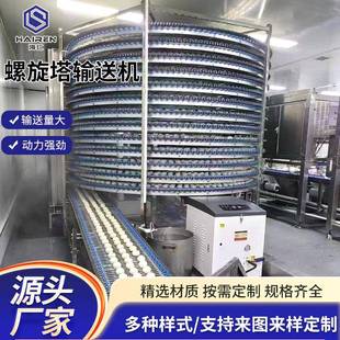 螺旋冷送却塔输机水饺速冻水果面包蛋糕却烘焙冷GFM多层网带旋螺